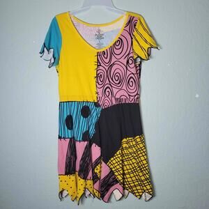 Disney Nightmare Before Christmas Sally Patchwork Dress M Halloween/Cosplay